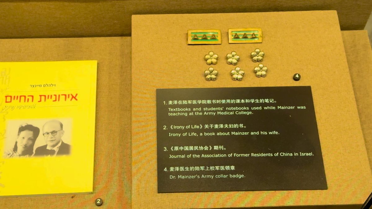 A display board pinned with insignia and badges,