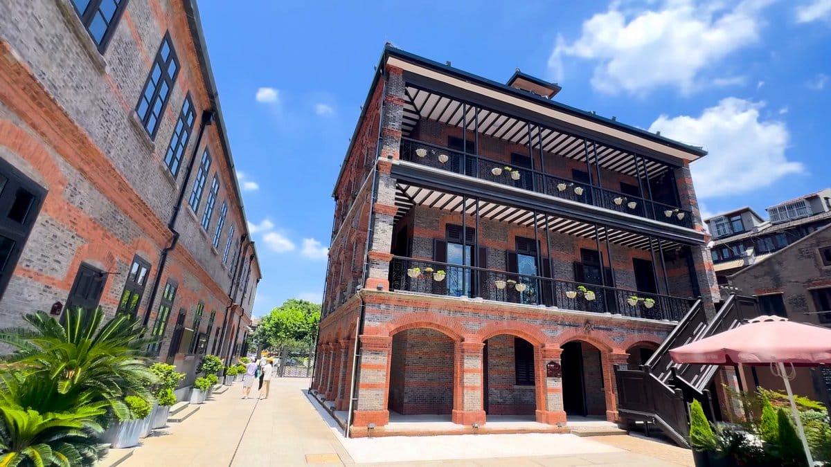 Arcaded courtyard and timber balconies