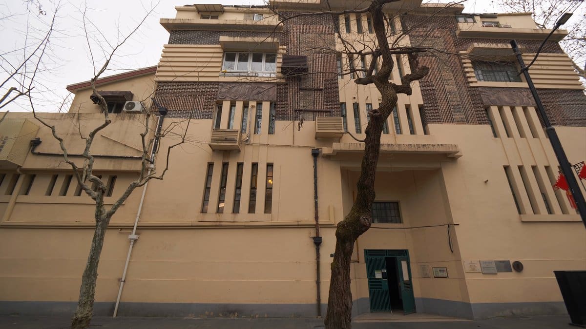 Art Deco cream brick facade