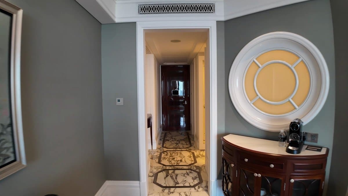 Bedroom looking toward the entry