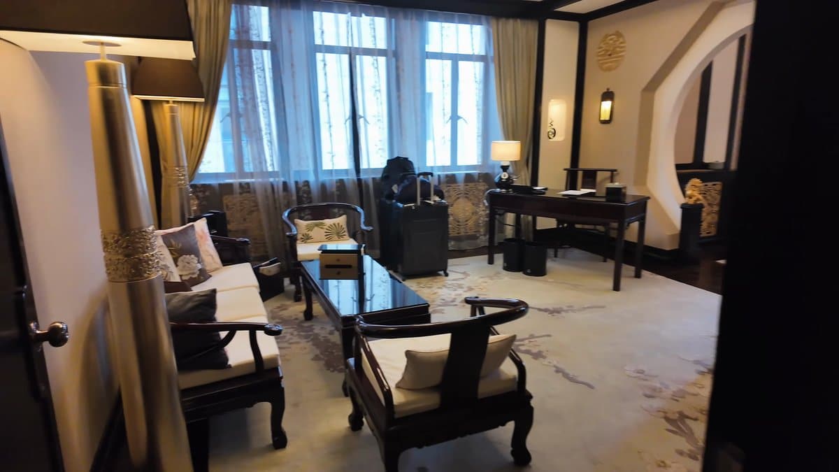 Chinese chairs in sitting room