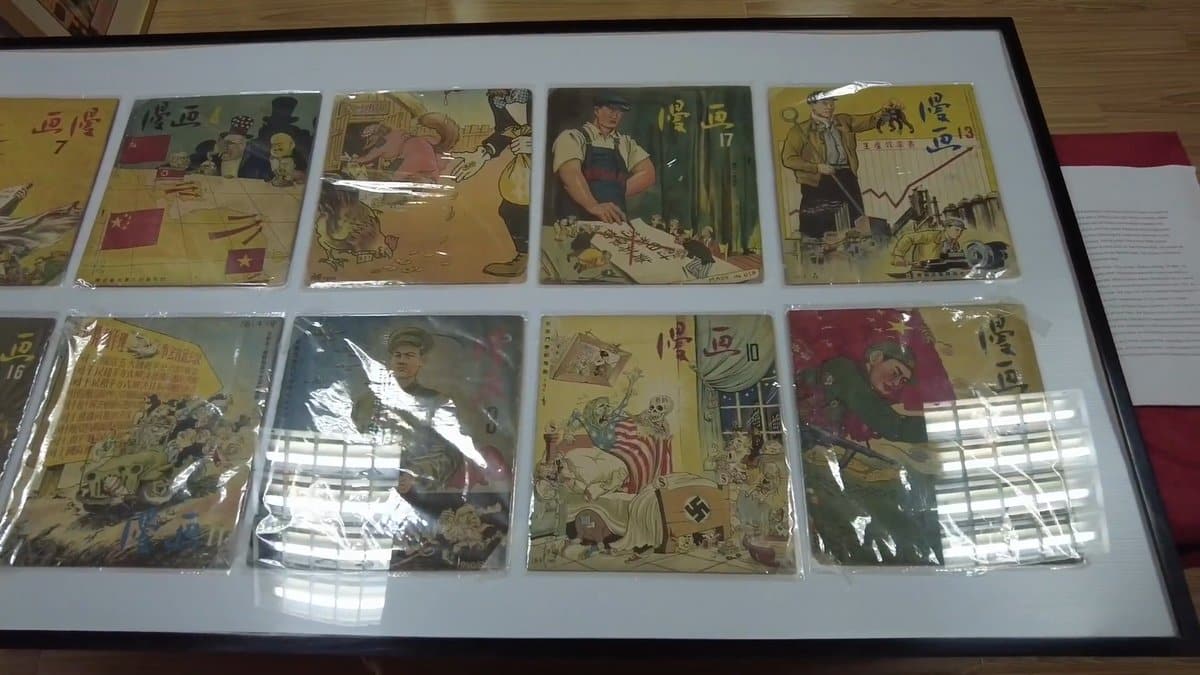 Close-up of vintage cartoon covers