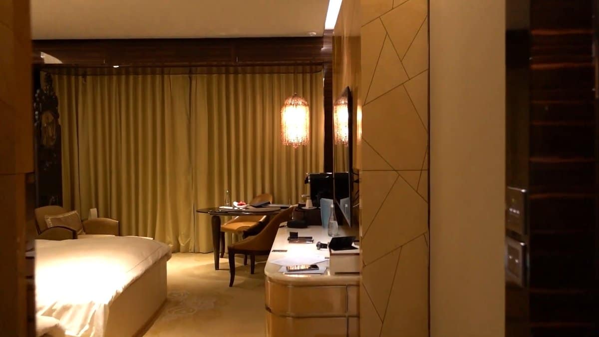 Desk and chairs by the window