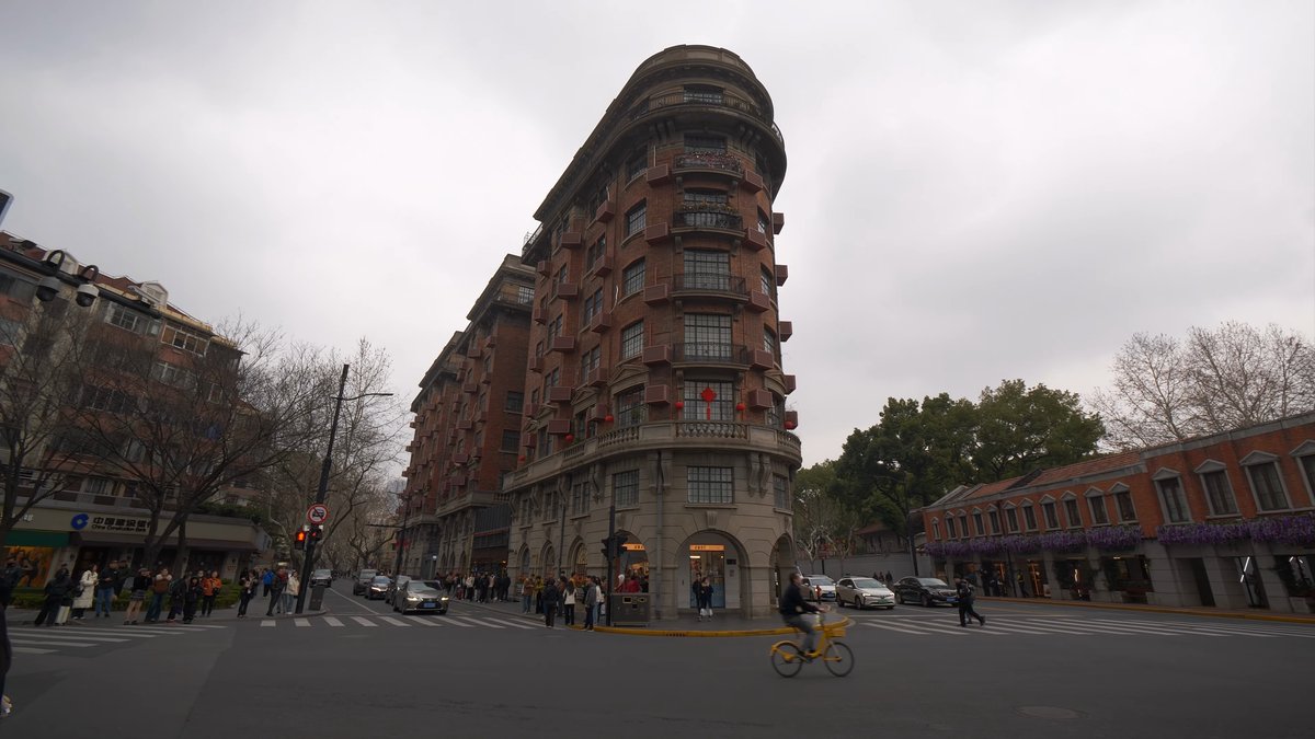 French Concession winter street corner