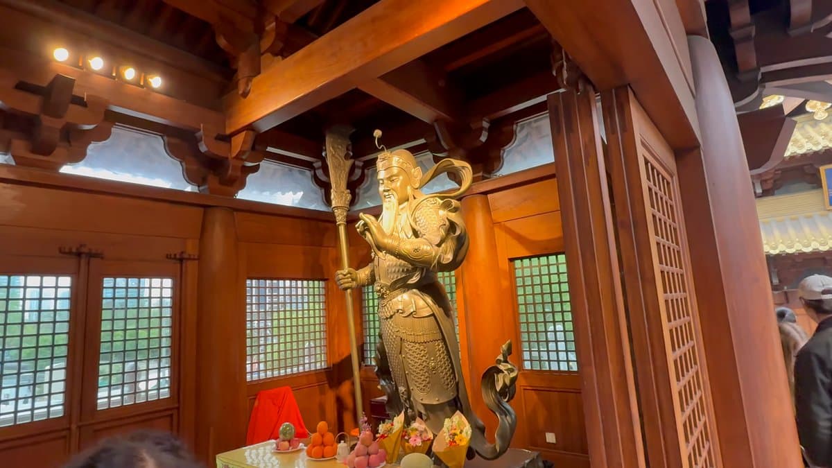 Gilded guardian warrior figure