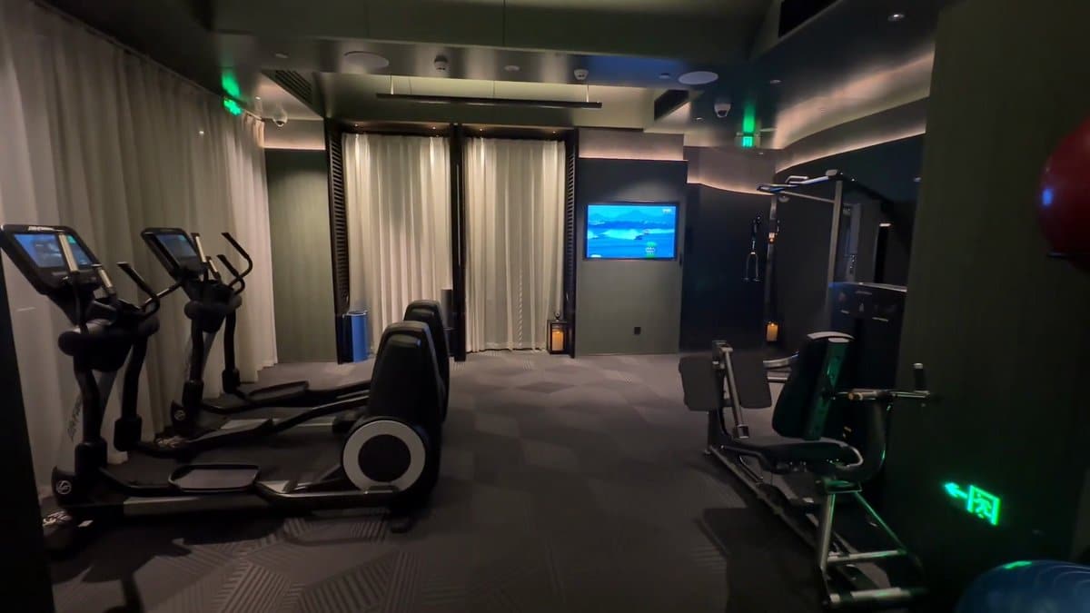 Gym overlooking the river