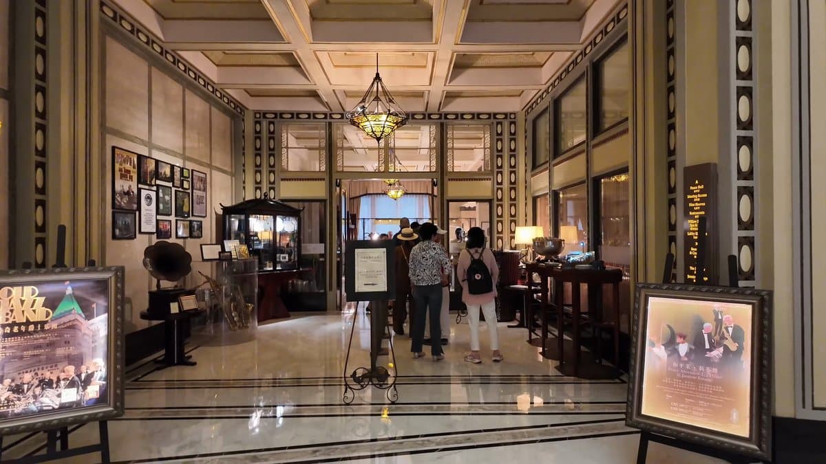Historic photographs in lobby gallery