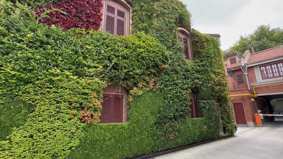 Ivy-covered brick hotel facade