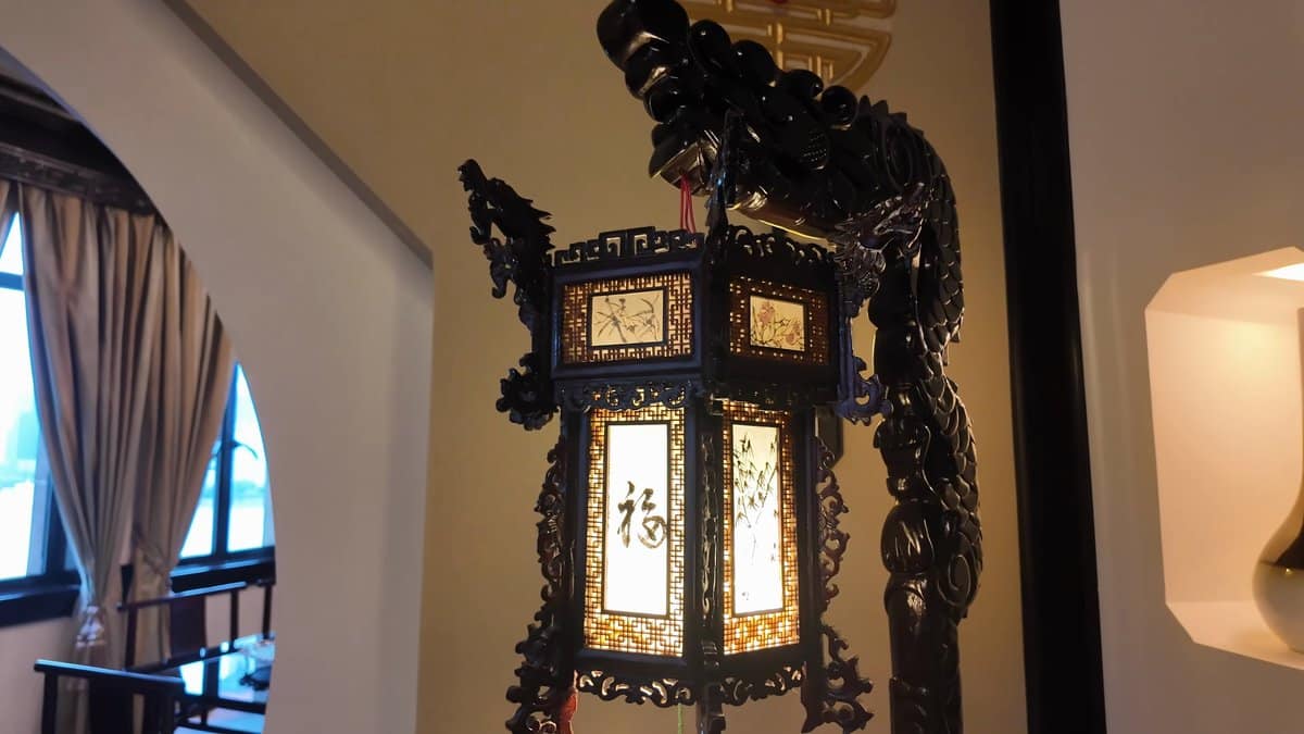Ornate carved palace lantern