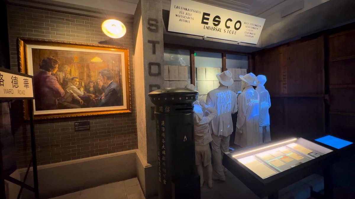 Recreated ESCO street-corner scene