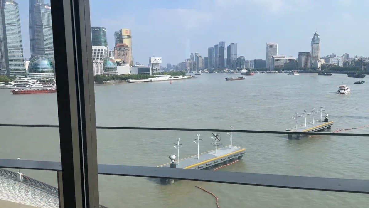 River view through suite window