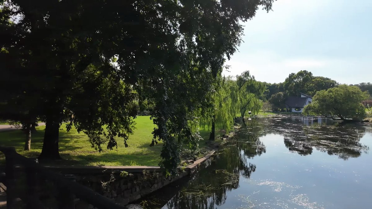 Stepping stones across a mirrored pond