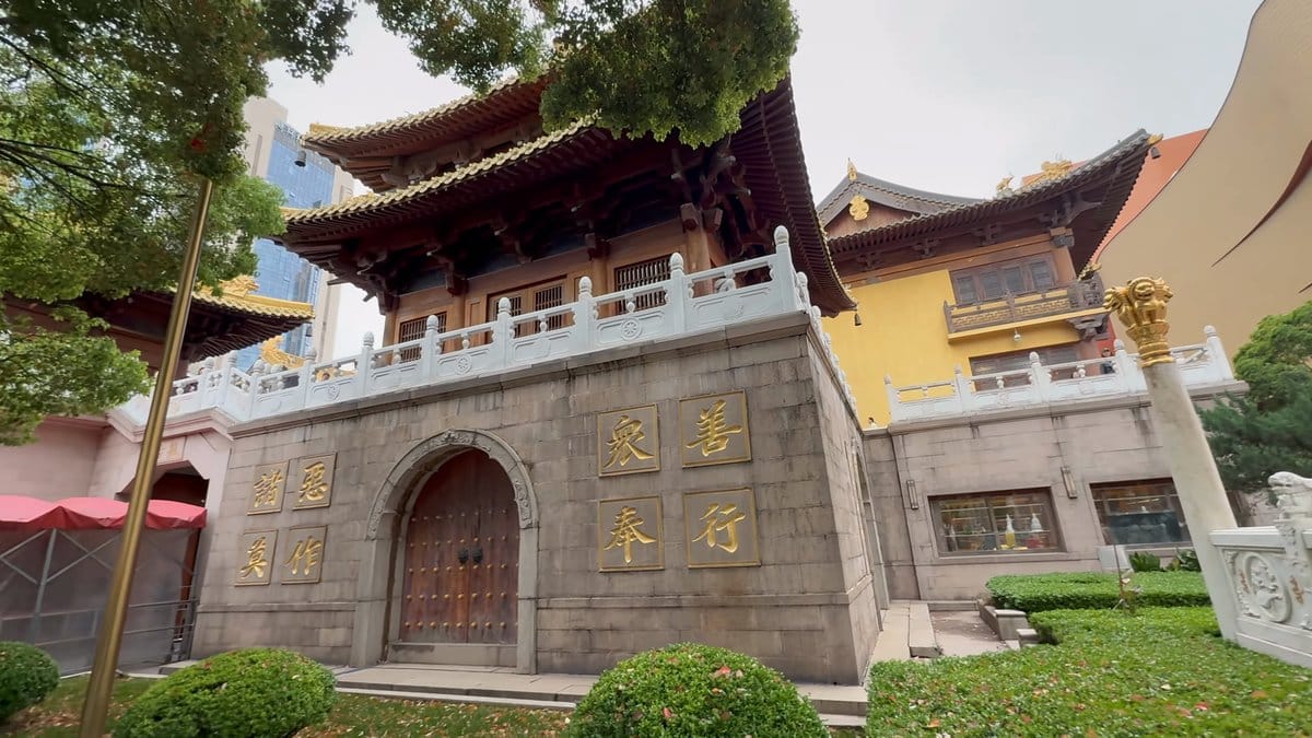 Stone gateway with timber doors