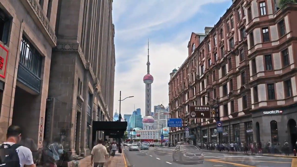 Street outside heritage buildings