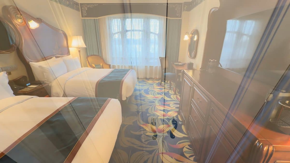 The bedroom seen past the edge of the