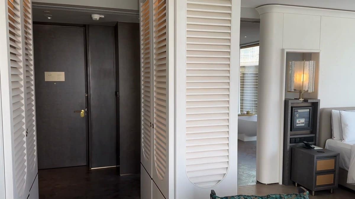The same doorway a moment later, the shutters