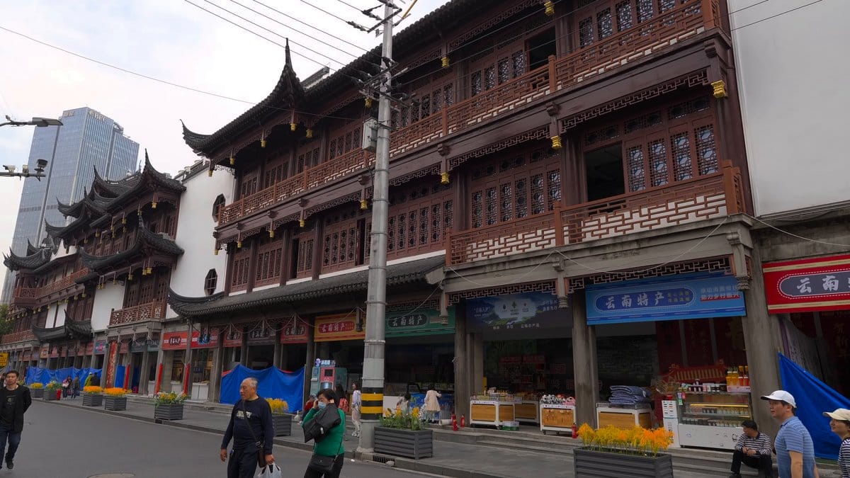 Traditional shophouses outside the bazaar