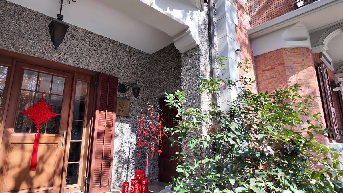 Villa doorway with New Year knots