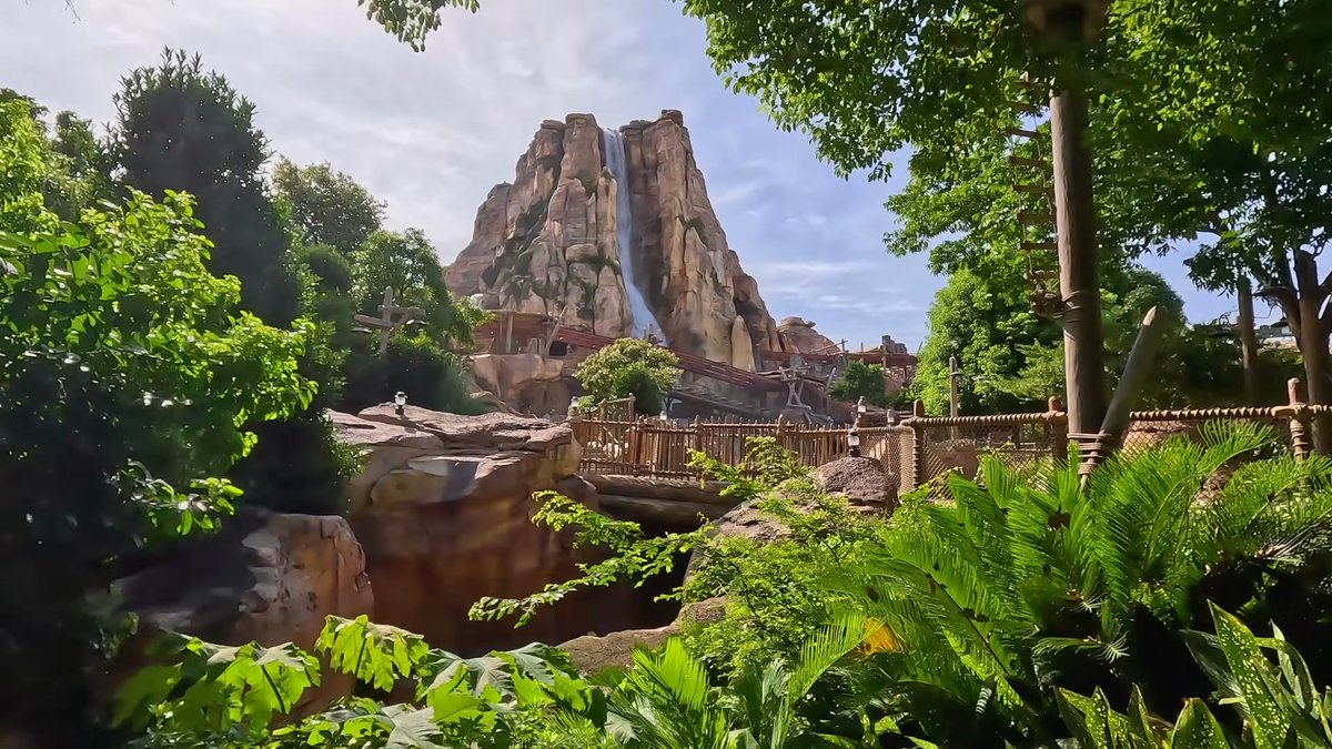 Adventure Isle mountain and waterfall