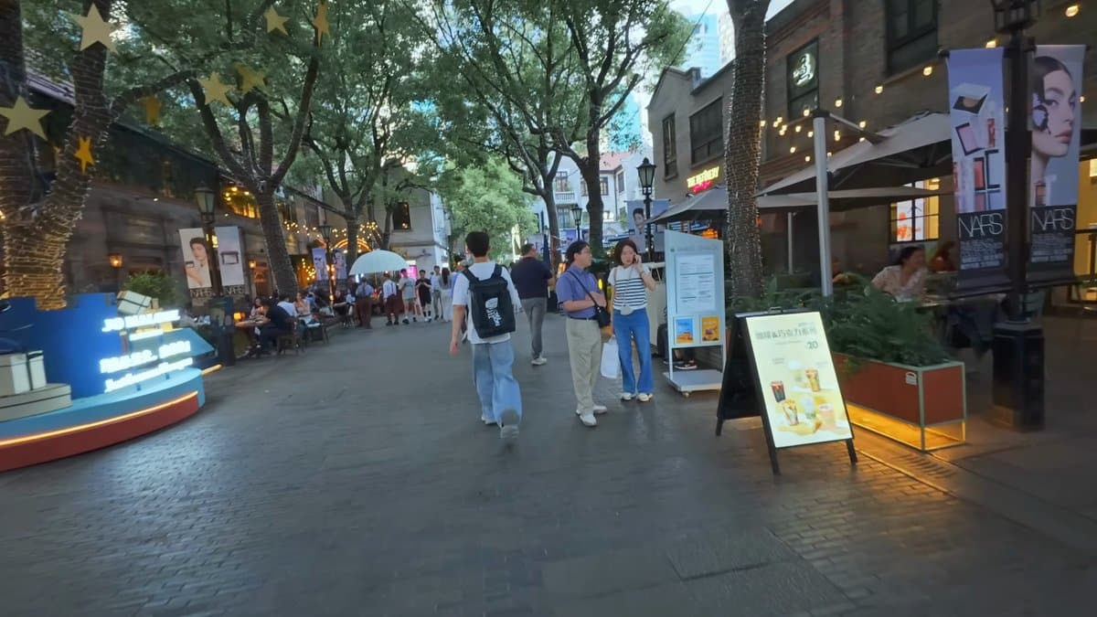 Cafe lane with sidewalk menus