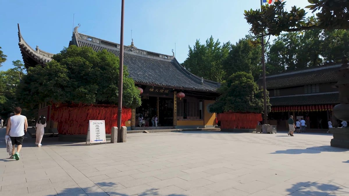 Courtyard hall with bonsai pine
