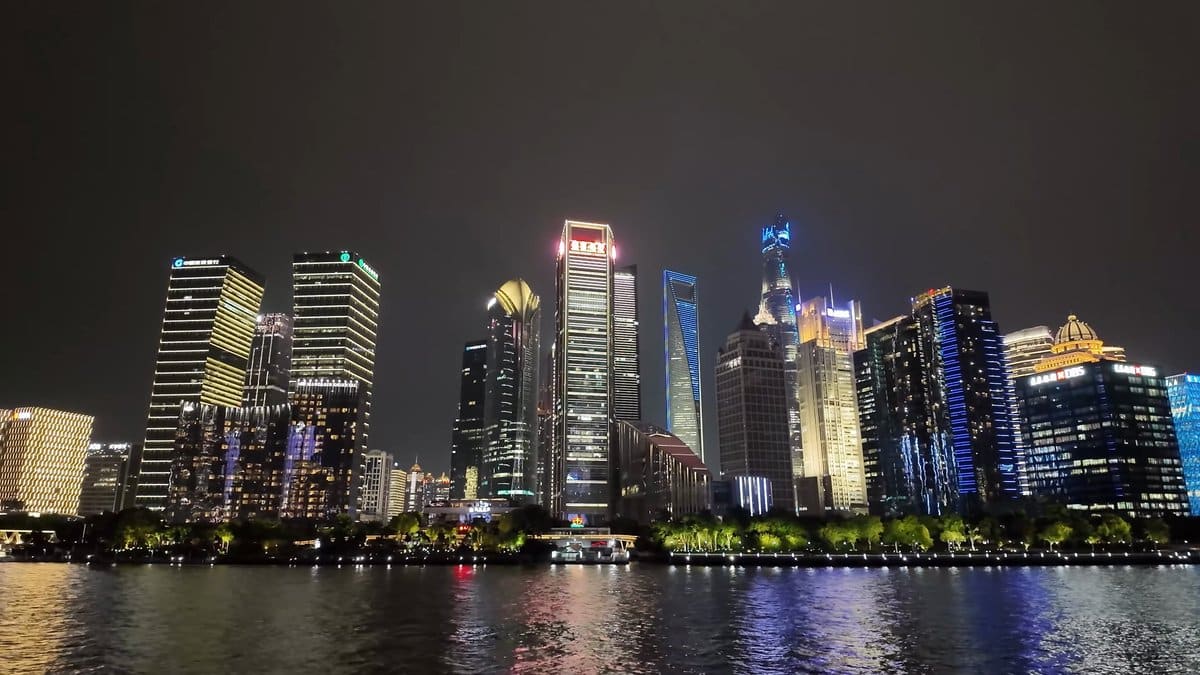 Downstream skyline with coloured crowns