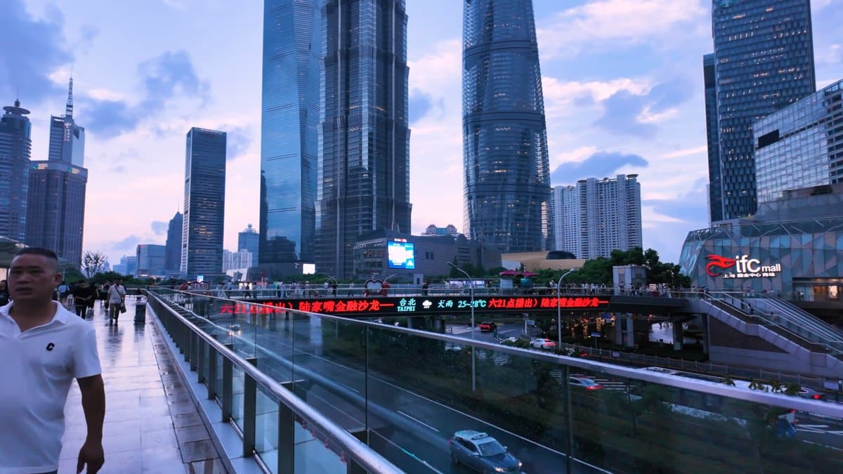 IFC skyline from the bridge
