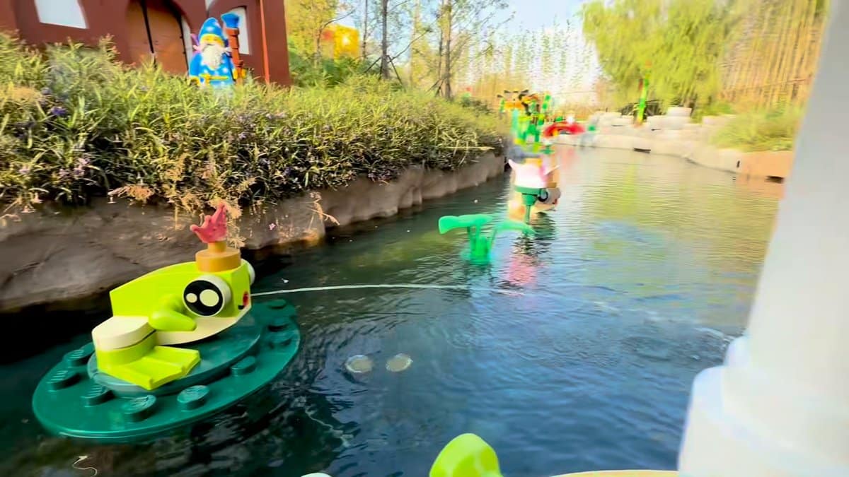 LEGO frog on a lily pad