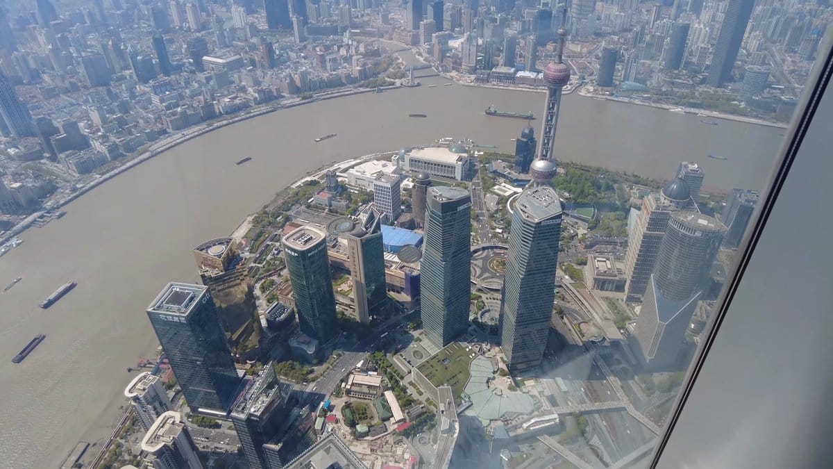 Lujiazui peninsula from the tower