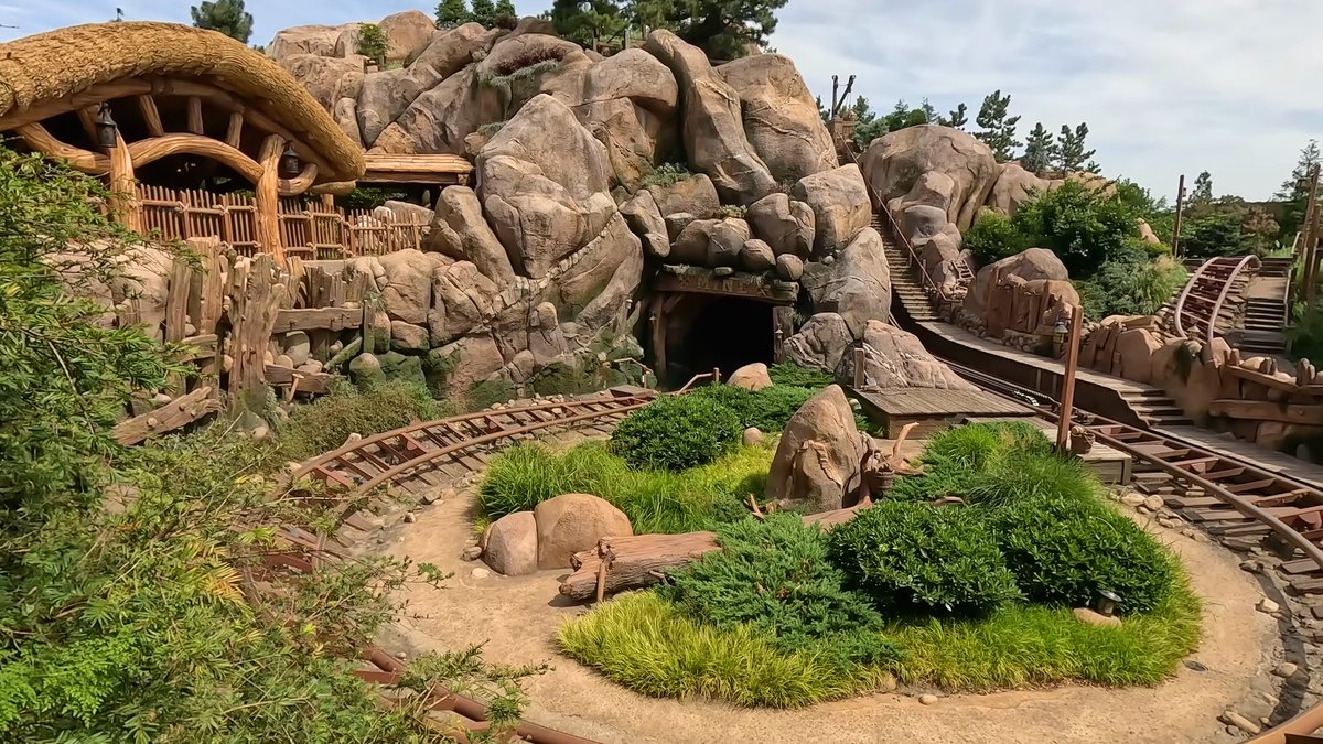 Mine Train looping past the cottage