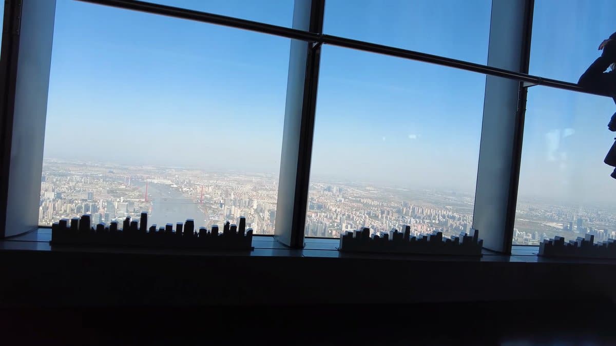 Observation windows overlooking the city