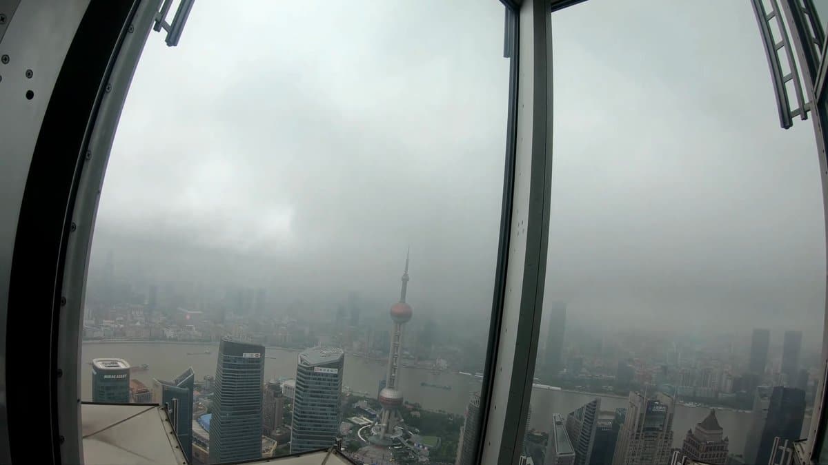 Oriental Pearl from 88th floor