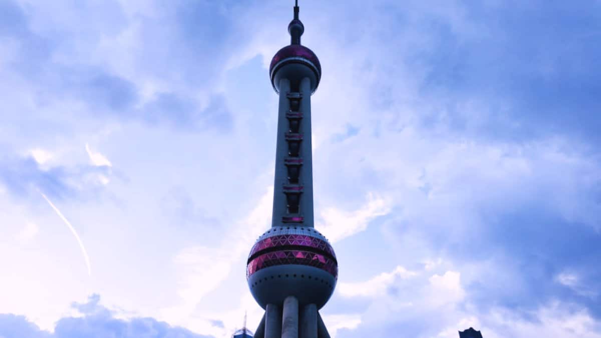 Oriental Pearl sphere and spire