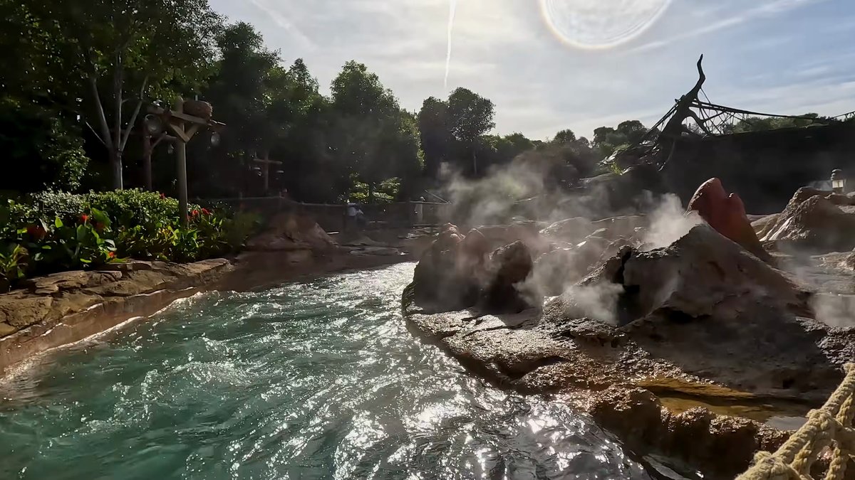 Rapids spray through the rocks