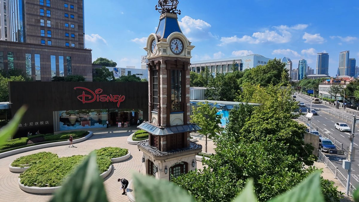 The clock tower rising in front of the
