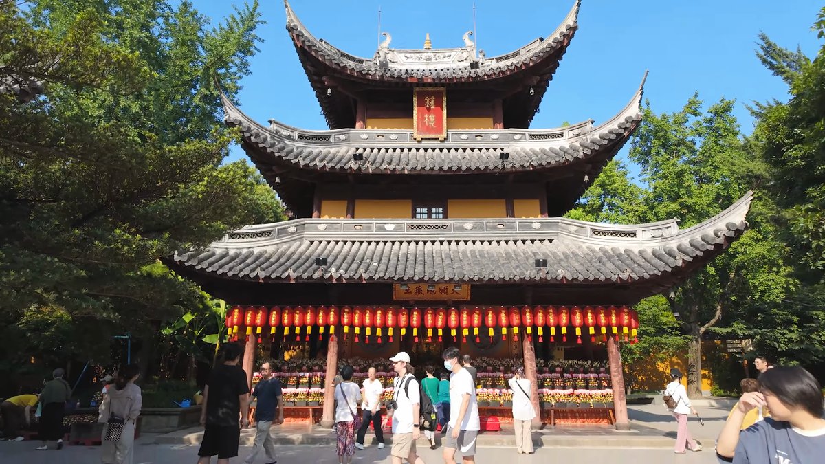Two-storey pavilion with upswept eaves